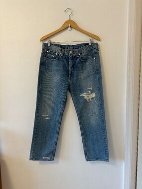 Rag & Bone Distressed Relaxed Fit Low Rise Boyfriend Jeans | Size 28